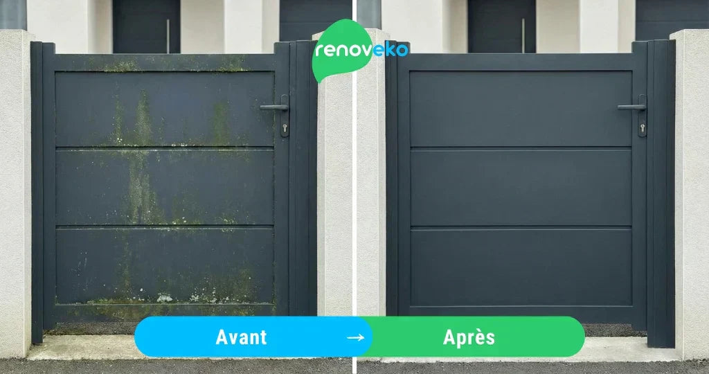 Enlever de la mousse sur un portail