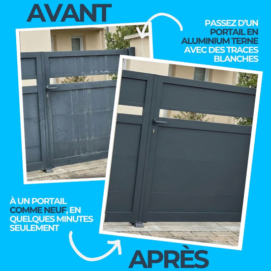 Rénovateur aluminium gris anthracite en application