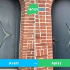 Traces blanches sur une porte aluminium thermolaqué